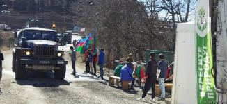 Сonvoy of Russian peacekeepers moves freely along Azerbaijan's Lachin-Khankendi road (PHOTO)