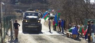 Сonvoy of Russian peacekeepers moves freely along Azerbaijan's Lachin-Khankendi road (PHOTO)