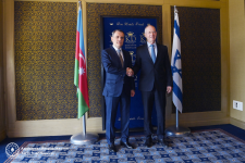 Azerbaijani FM briefs Israeli defense minister on post-conflict situation in region (PHOTO)