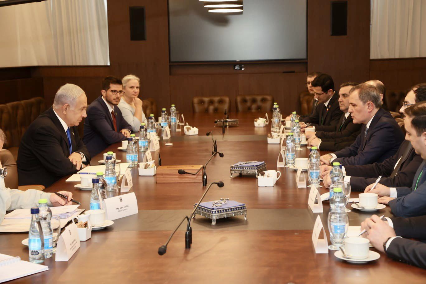 Azerbaijani FM meets PM of Israel (PHOTO)