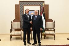 Джейхун Байрамов встретился с президентом Палестины Махмудом Аббасом (ФОТО)