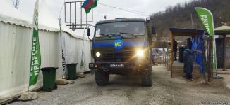 Several trucks of Russian peacekeepers move freely along Azerbaijan's Lachin-Khankendi road (PHOTO)