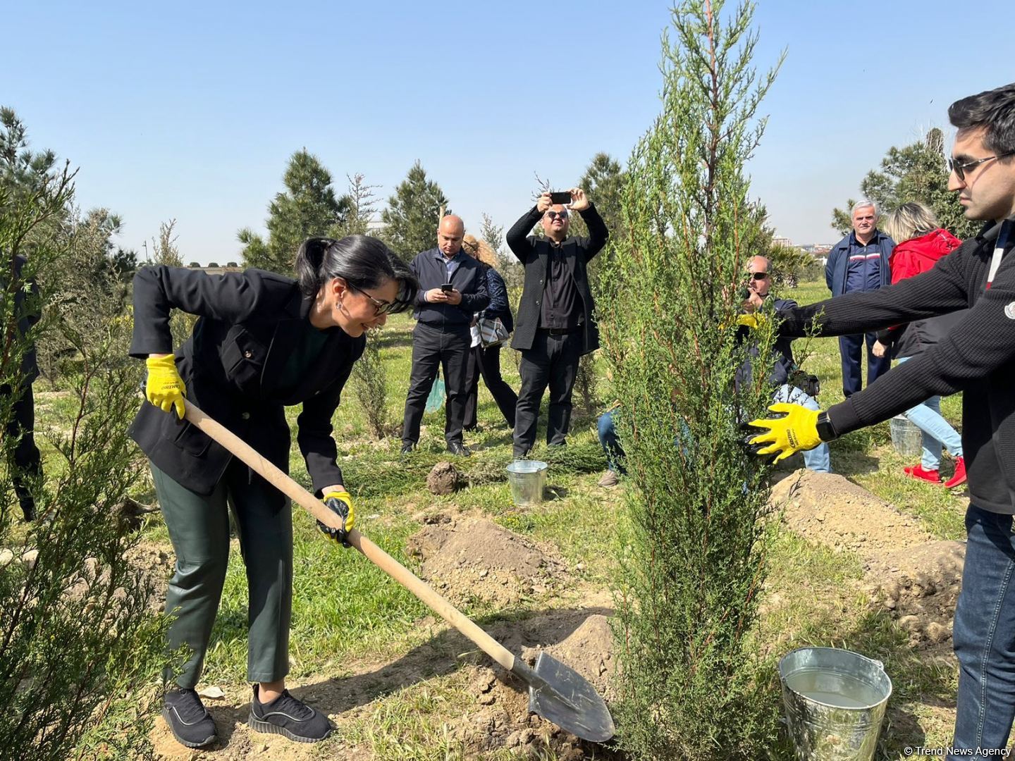 Ulu öndər Heydər Əliyevin 100 illiyinə həsr olunmuş ağacəkmə aksiyası keçirilib (FOTO)