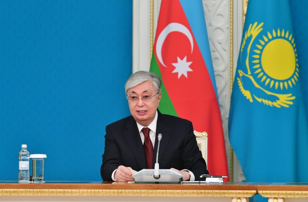 President Ilham Aliyev, President Kassym-Jomart Tokayev make press statements (PHOTO/VIDEO)