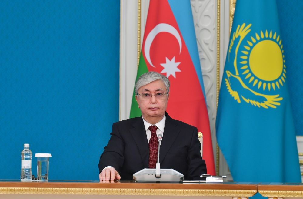 President Ilham Aliyev, President Kassym-Jomart Tokayev make press statements (PHOTO/VIDEO)