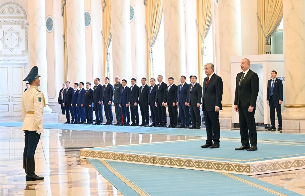 Official welcome ceremony held for President Ilham Aliyev in Astana (PHOTO/VIDEO)