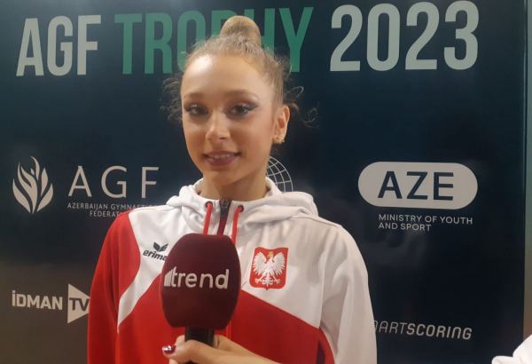 Гимнастка из Польши заняла первое место среди юниорок на Международном турнире AGF Trophy в Баку в упражнении с булавами