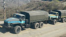 Russian peacekeepers' vehicles move freely along Azerbaijani Lachin-Khankendi road (PHOTO)