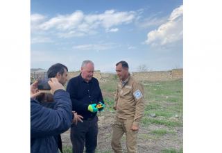 British MP gets acquainted with de-mining process in Azerbaijan's Aghdam