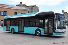Bakıya ilk elektrik mühərrikli avtobus gətirilib (FOTO)
