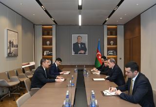 Azerbaijani FM receives outgoing Kazakh ambassador (PHOTO)