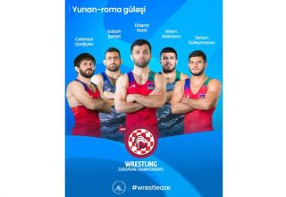 Azərbaycanın üç yunan-Roma güləşçisi Avropa çempionatının yarımfinalına çıxıb