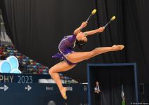 Best moments of second day of Rhythmic Gymnastics World Cup competitions in Baku (PHOTO)