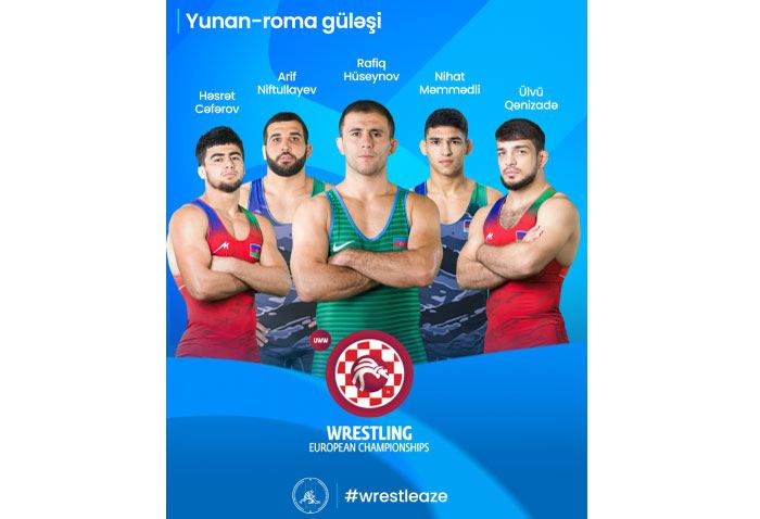 Azərbaycanın üç yunan-Roma güləşçisi Avropa çempionatında yarımfinala yüksəldi