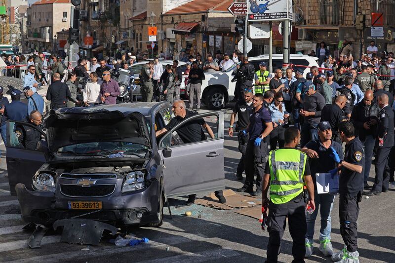 Five wounded in car-ramming attack near busy Jerusalem market (VIDEO)