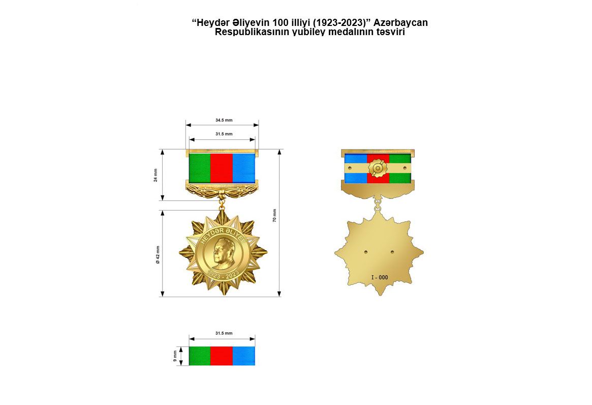 Azerbaijan establishes "100th anniversary of Heydar Aliyev (1923-2023)" jubilee medal