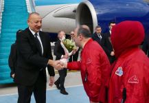 Prezident İlham Əliyev və Birinci xanım Mehriban Əliyeva Türkiyəyə səfərə gəlib (FOTO/VİDEO)