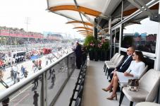 President Ilham Aliyev, First Lady Mehriban Aliyeva watch Formula 1 Azerbaijan Grand Prix race (PHOTO/VIDEO)