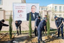 A series of tree planting campaigns dedicated to the 100-th anniversary of National leader Heydar Aliyev were held with support of Baku Steel Company CJSC (PHOTO)