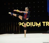 Podium training of participants of 39th European Championships in Rhythmic Gymnastics taking place in Baku (PHOTO)