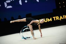 Podium training of participants of 39th European Championships in Rhythmic Gymnastics taking place in Baku (PHOTO)