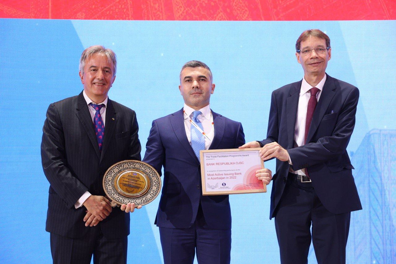 EBRD recognized Bank Respublika as "Most active issuing bank in Azerbaijan"! (PHOTO)