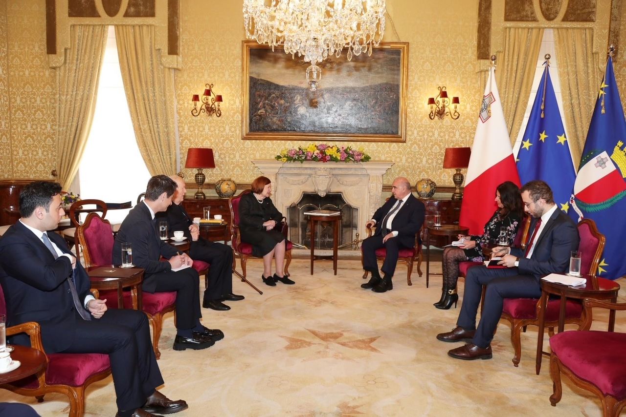 Nizami Gəncəvi Beynəlxalq Mərkəzinin həmsədri Malta Prezidenti ilə görüşüb (FOTO)