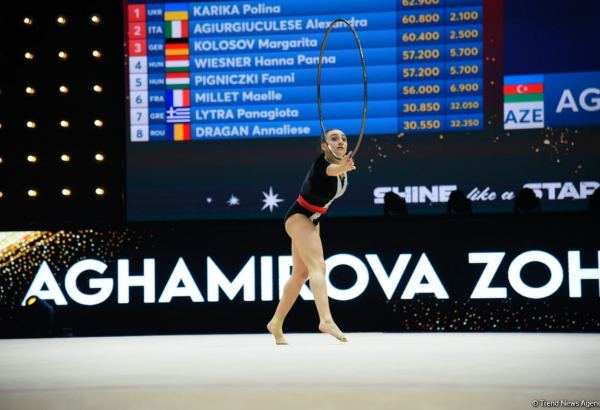 Preliminary result of Azerbaijani gymnast Zohra Aghamirova's performance in individual all-round final at European Championship in Baku revealed