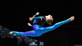 Bədii gimnastika üzrə Avropa çempionatının fərdi çoxnövçülük proqramı üzrə finalının ən gözəl anları (FOTO)