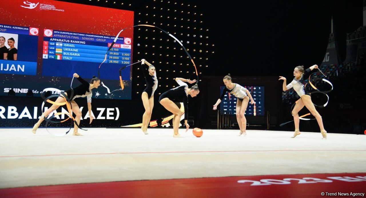 Azərbaycan komandası Avropa çempionatında üç lent və iki topla hərəkətlərdə qızıl medal qazanıb (FOTO)
