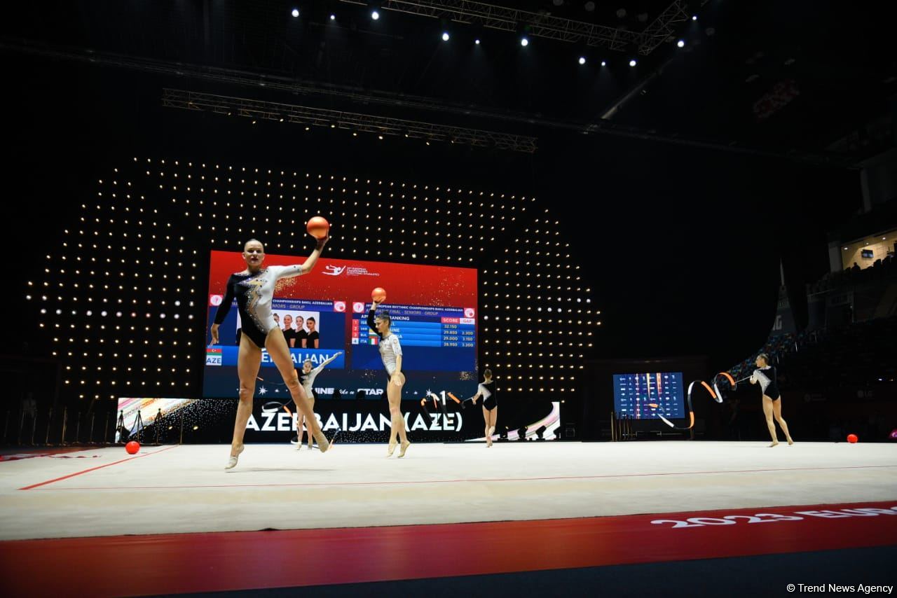 Azərbaycan komandası Avropa çempionatında üç lent və iki topla hərəkətlərdə qızıl medal qazanıb (FOTO)