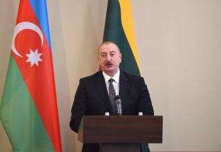 Президент Ильхам Алиев: Мы придаем большое значение деловым контактам между Азербайджаном и Литвой
