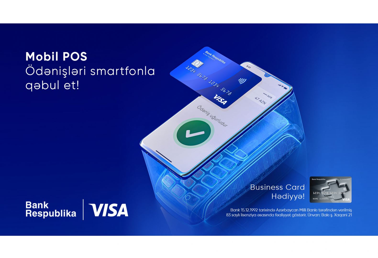 Bank Respublika Visa ilə birgə yeni “Mobil POS” xidmətini təqdim etdi!