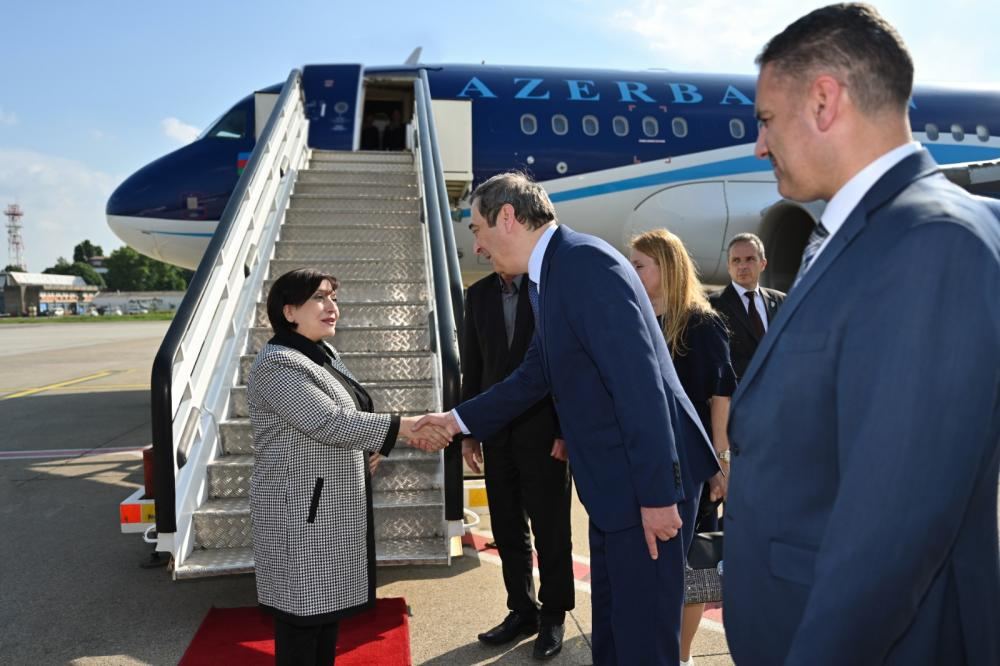 Azerbaijani Parliament Chair Sahiba Gafarova arrives on official visit to Serbia