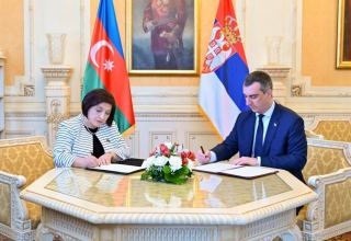 Подписан меморандум о взаимопонимании между парламентами Азербайджана и Сербии