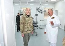 Президент Ильхам Алиев принял участие в открытии военного госпиталя в Кяльбаджаре (ФОТО/ВИДЕО)