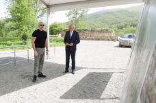 President Ilham Aliyev lays foundation for Gorchu settlement in Lachin district (PHOTO/VIDEO)