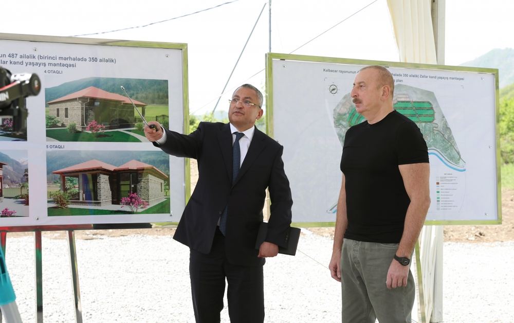 President Ilham Aliyev attends groundbreaking ceremony for Zallar village in Kalbajar (PHOTO/VIDEO)