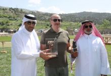 President Ilham Aliyev attends ceremonies of releasing East Caucasian turs and falcons into wild, fish into Khakari River in Lachin district (PHOTO/VIDEO)
