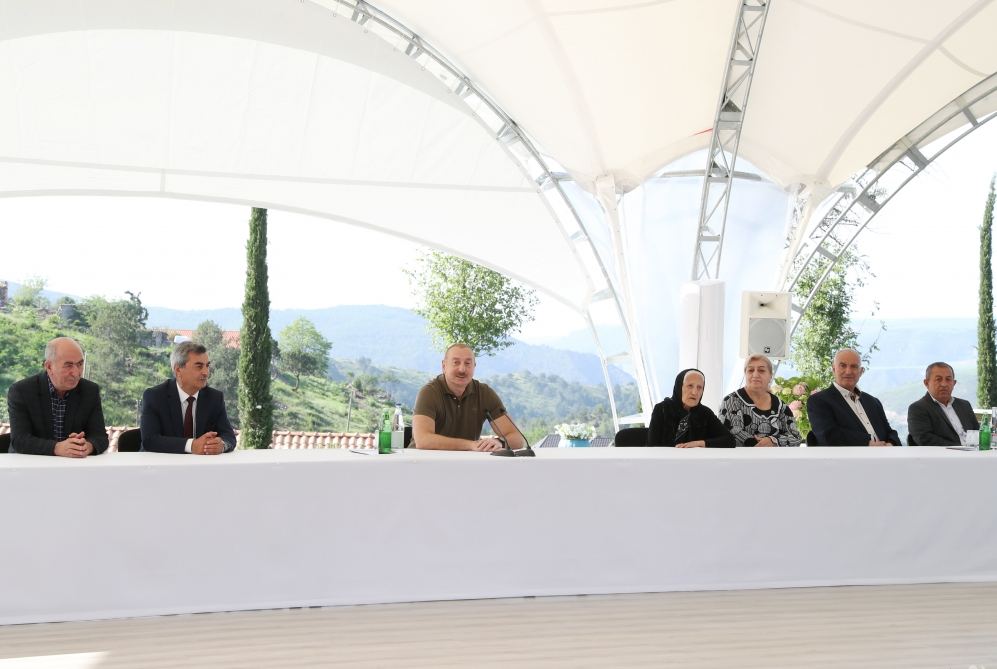 We are meeting with you in the city of Lachin and there cannot be a bigger happiness than that - President Ilham Aliyev