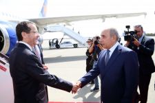President of Israel Isaac Herzog arrives in Azerbaijan for official visit (PHOTO)