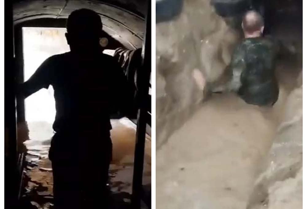 Ermənilərin bunker və səngərlərini su basdı (VİDEO)
