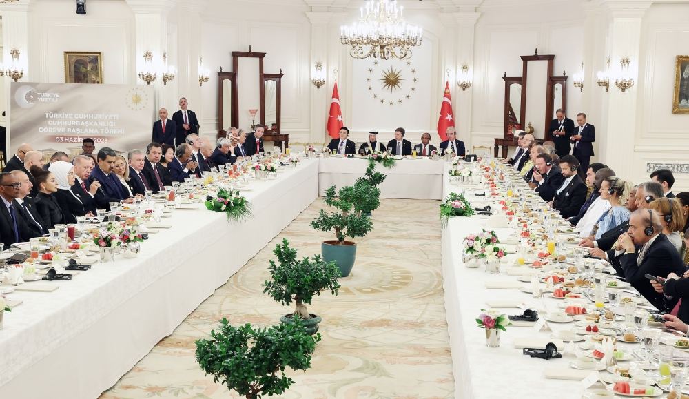 President Ilham Aliyev, First Lady Mehriban Aliyeva attend dinner hosted on behalf of Recep Tayyip Erdogan in Ankara (PHOTO)