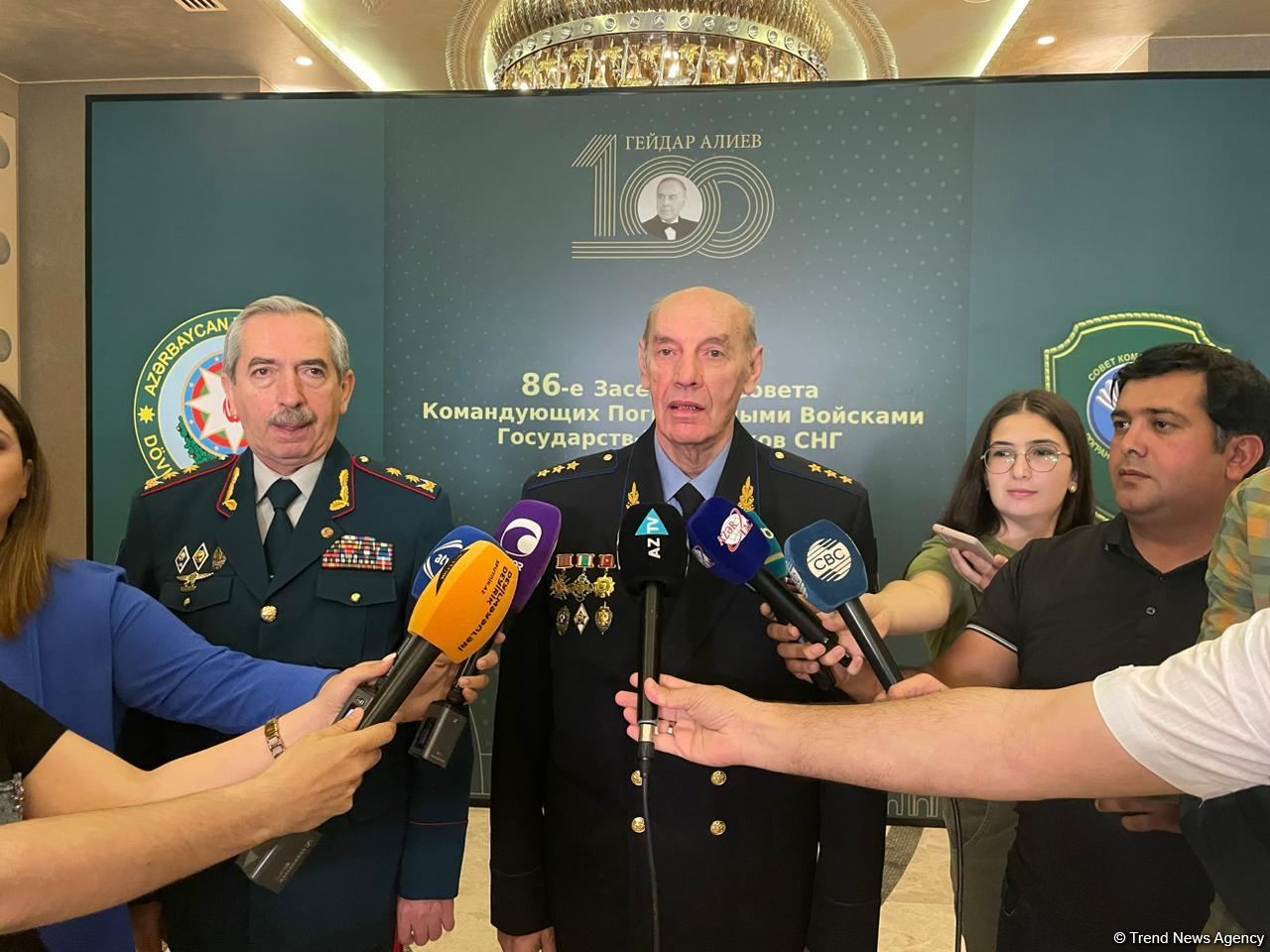 По итогам заседания Совета командующих Пограничными войсками стран СНГ в Баку  подписано 19 документов