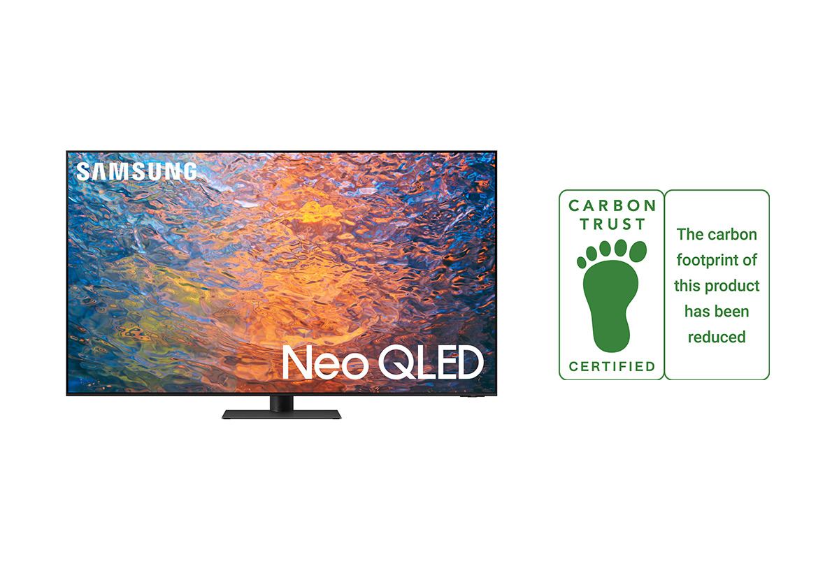 Новая серия телевизоров Neo QLED от Samsung получила сертификат «Снижение выбросов CO2» от Carbon Trust