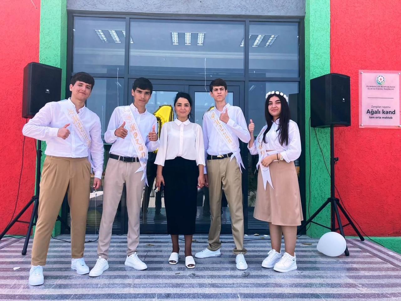 First pupils graduate school in Azerbaijan's liberated Aghali village