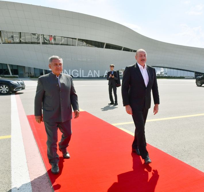 Раис Татарстана Рустам Минниханов и Президент Азербайджана Ильхам Алиев отбыли из Зангиланского международного аэропорта в Баку (ФОТО/ВИДЕО)