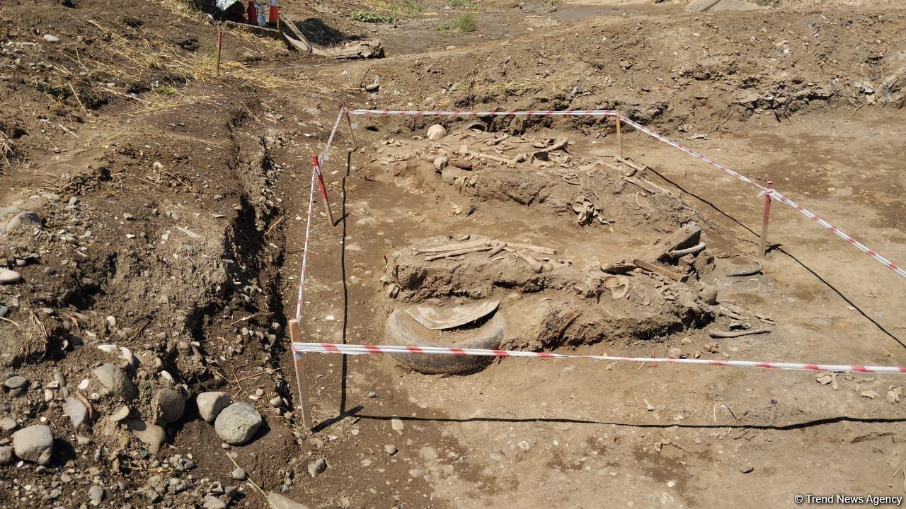 Mass grave discovered in Azerbaijan's Aghdam district (PHOTO/VIDEO)
