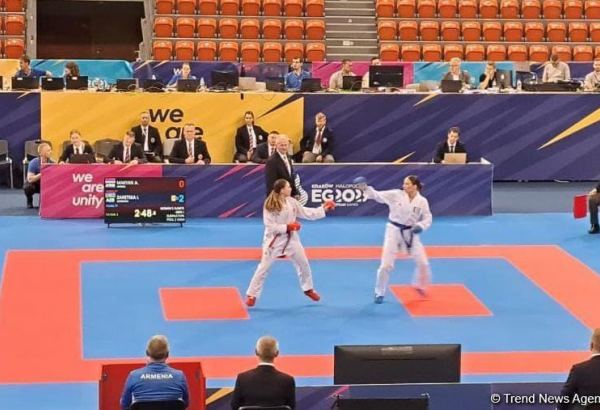 Azerbaijani karateka sweeps rival from Armenia at European Games 2023 in Poland (PHOTO)