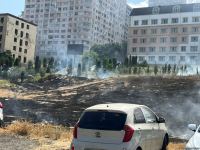 На территории рядом с Бакинским госуниверситетом произошел пожар (ФОТО/ВИДЕО)